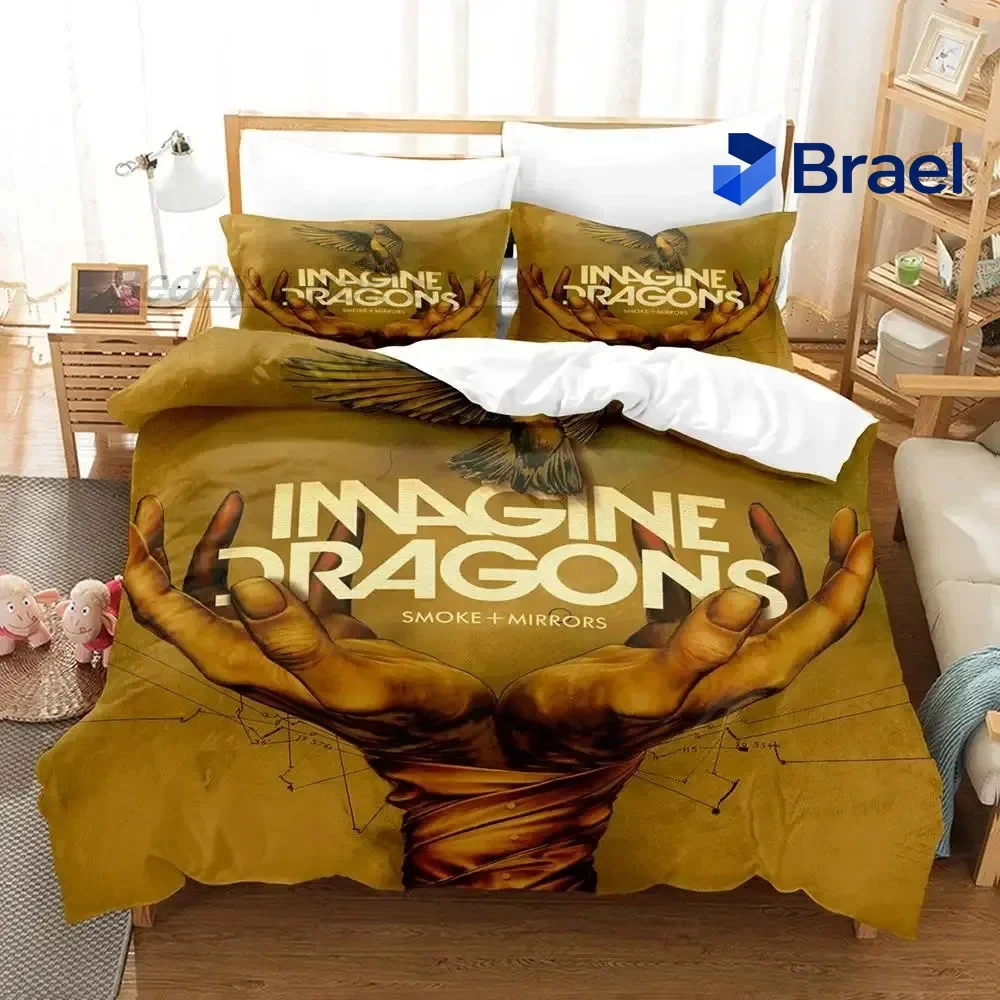 Exquisite Imagine Dragons Bedding Set Single Twin Full Queen King Size Bed Set Aldult Kid Bedroom Duvetcover Sets 3D Print Bed S