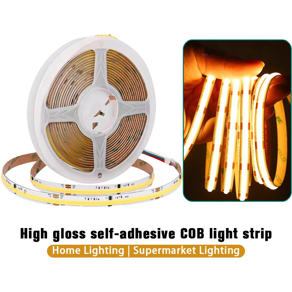 10m LED-stripverlichting Lineair dimbaar 24V COB LED Hoge dichtheid flexibel tape Lint 3000K 4000K & 6500K voor kamerdecoratie