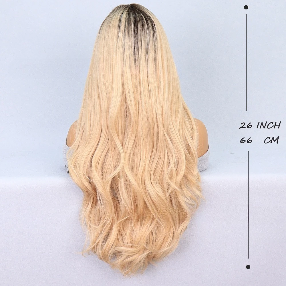 European and American long curly hair bangs wig curly hair linen blonde top dyed black body hair