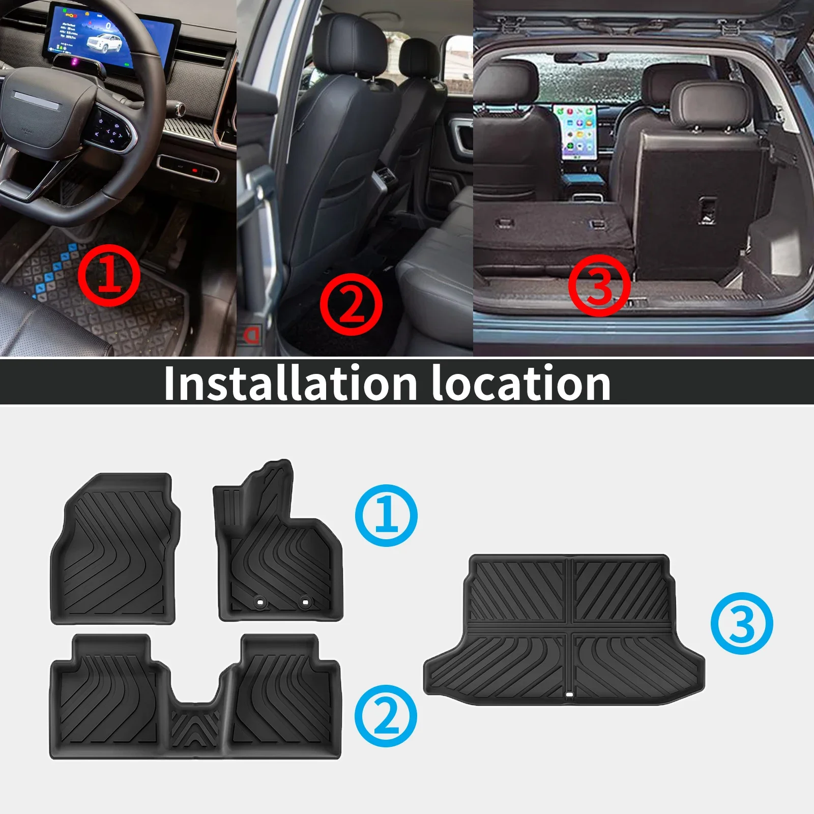 for Lexus LBX 2025 2026 2027 RHD Hybrid Eco-Friendly TPE Car Floor Mats & Trunk Mats, All-Weather Protection (Not For LHD)