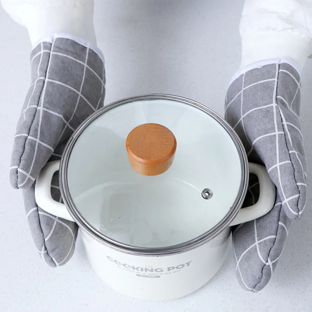 1pcs Kitchen Baking Gloves Microwave Oven Gloves High Temperature Resistant And Insulated Gloves Oven Gloves Heat-Resistant Glo