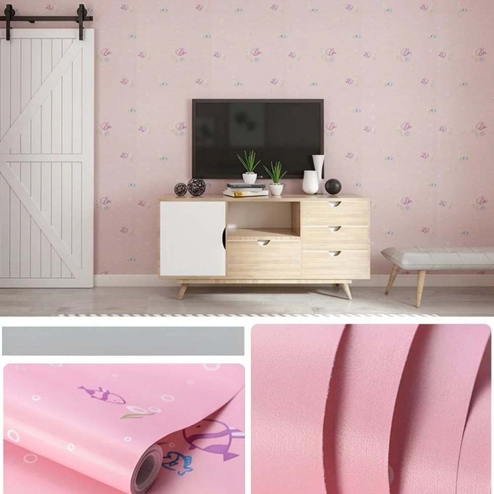 Removable Self Adhesive Wallpaper PVC Wall Decals Waterproof Furniture Surface Renovation Home Decor Bedroom Living Room