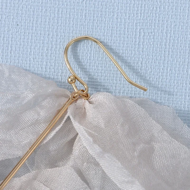 Bohemian Layered Petal Earings Elegant Lace Fabric Flower Handmade Jewelry Women Girls Bride Wedding Dangle Earrings Wholesale