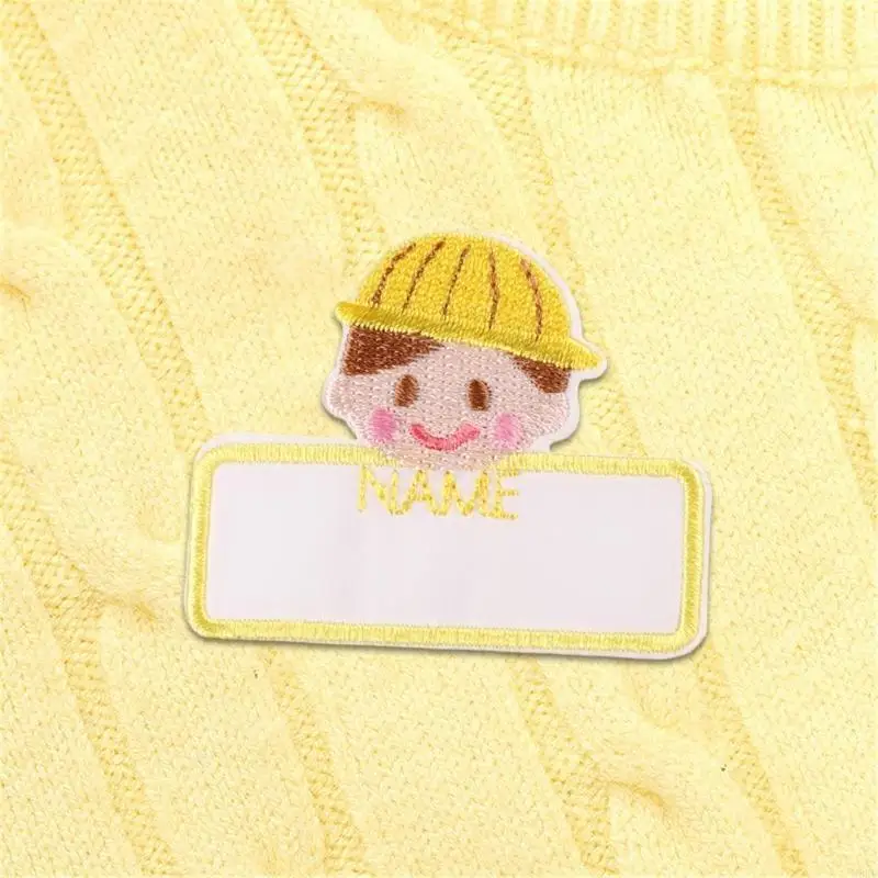 M6CD 9pcs Embroidered Name Patches With Strong Adhesive Backing For Personal Items
