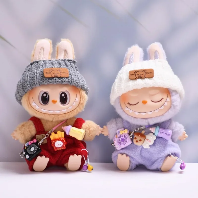 Labubu Roupas Conjunto de câmera de 3 peças para bonecas Labubu de 17 cm Roupas Labubu para boneca - Roupa adorável para acessórios de 17 cm