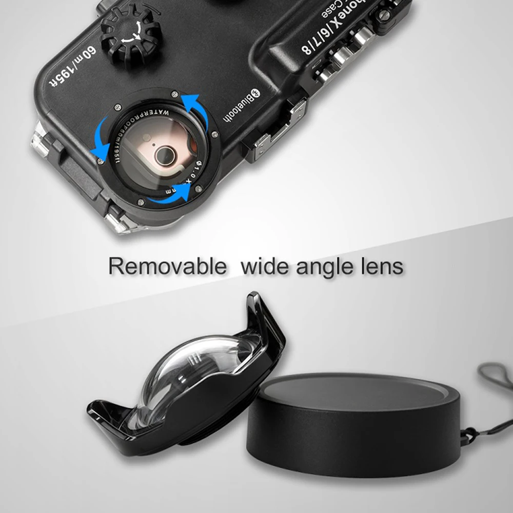 Чехол Seafrogs для подводной съемки с широкоугольным объективом с фильтром для IPhone X 6 7 8 Plus XS Max XR профессиональные аксессуары для дайвинга