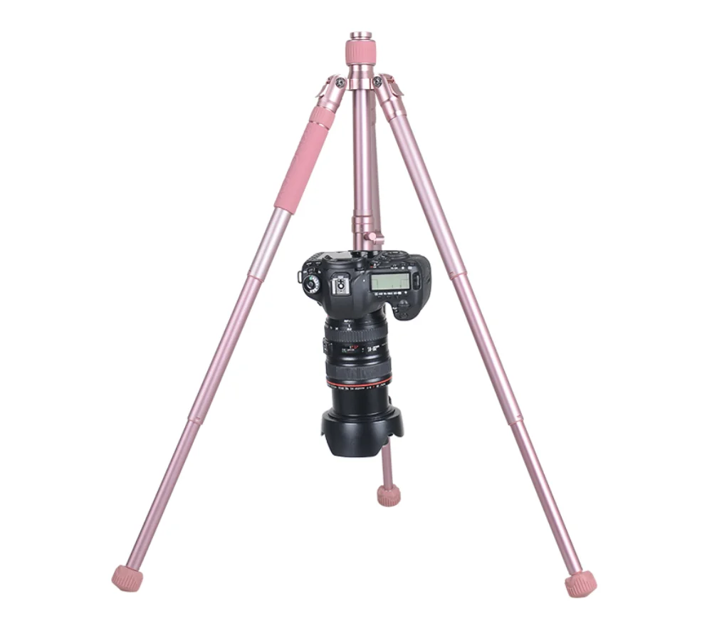 KINGJOY Tripod kamera portabel, Travel Monopod ponsel ringan dapat disesuaikan tongsis warna aluminium fotografi dudukan Tripod