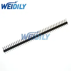 5 sztuk 1x40 Pin 2.54mm kątowy nagłówek pojedynczego rzędu mężczyzna 90 stopni złącze igły 1*40P