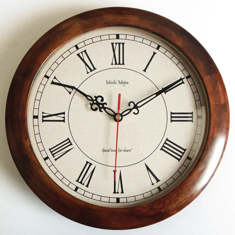 Japanese Style Wall Clock Vintage Wood Clock Mechanism Wall Watches Home Decor Bedroom Silent Living Room Duvar Saati Gift