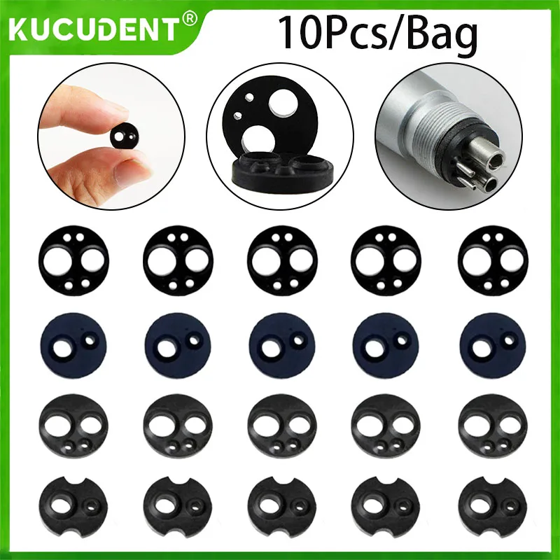 

10Pcs Dental Rubber Seal Ring 2/4/6 Hole Handpiece Gasket Tail Pad for High/Slow Speed Handpiece Gasket Dentistry Accessories