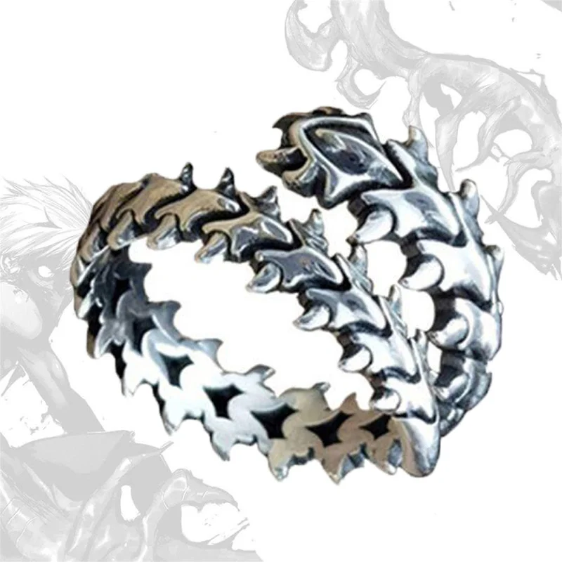 New Anime Tokyo Ghoul Coiled Bone Centipede Punk Ring Creative Kaneki Ken Adjustable Open Rings for Women Men Cosplay Accessorie