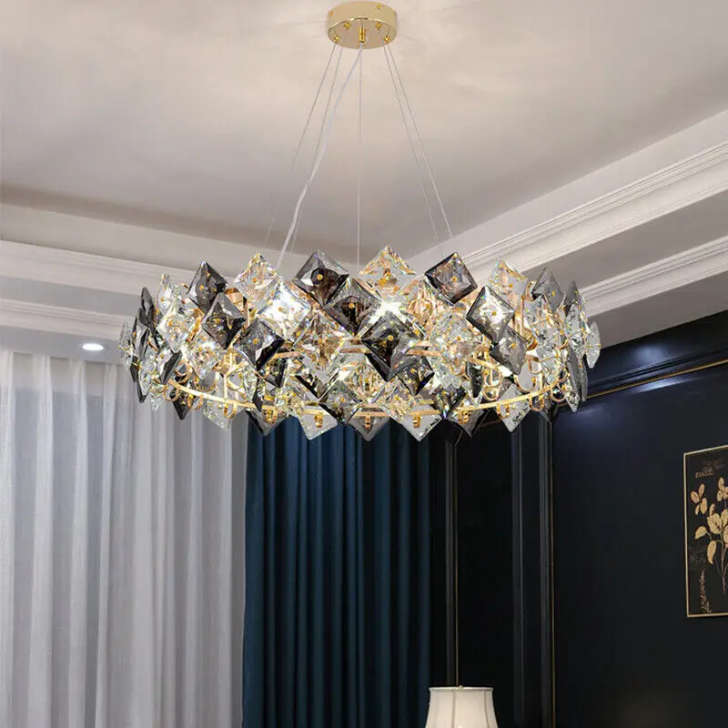 

Enhance Your Living Room with Luxury Modern Pendant Lights - Luster Crystal LED Ceiling Chandelier with Bedroom Decor