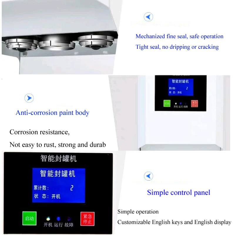 

220V 110V Can Sealing Machine Milk Tea Shop Commercial Beverage Sealing Cup Semi-Automatic Sealing Plastic Bottle Can Lid 55mm