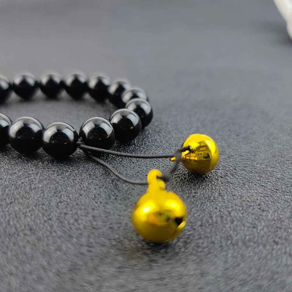 أسود الخرز أجراس أساور للرجال والنساء ، أنيمي مجوهرات اكسسوارات ، هدايا ، Jigoku ، شوجو ، Enma Ai ، الجحيم ، فتاة ، زوجين #6