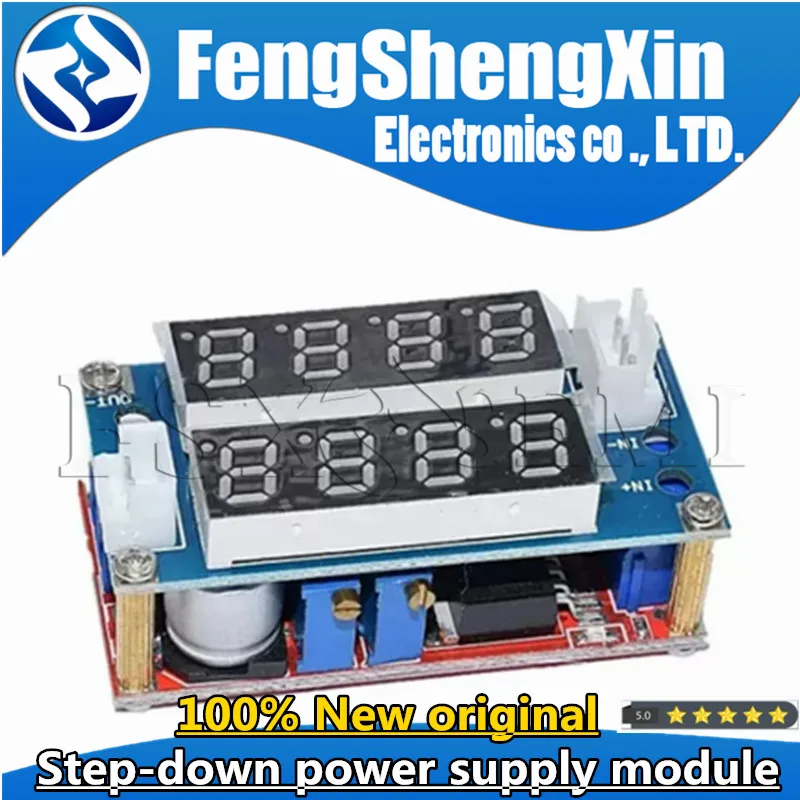 1PCS XL4015 5A Adjustable Power CC/CV Step-Down Charge Module with LED Driver Voltmeter Ammeter for Constant Current Voltage