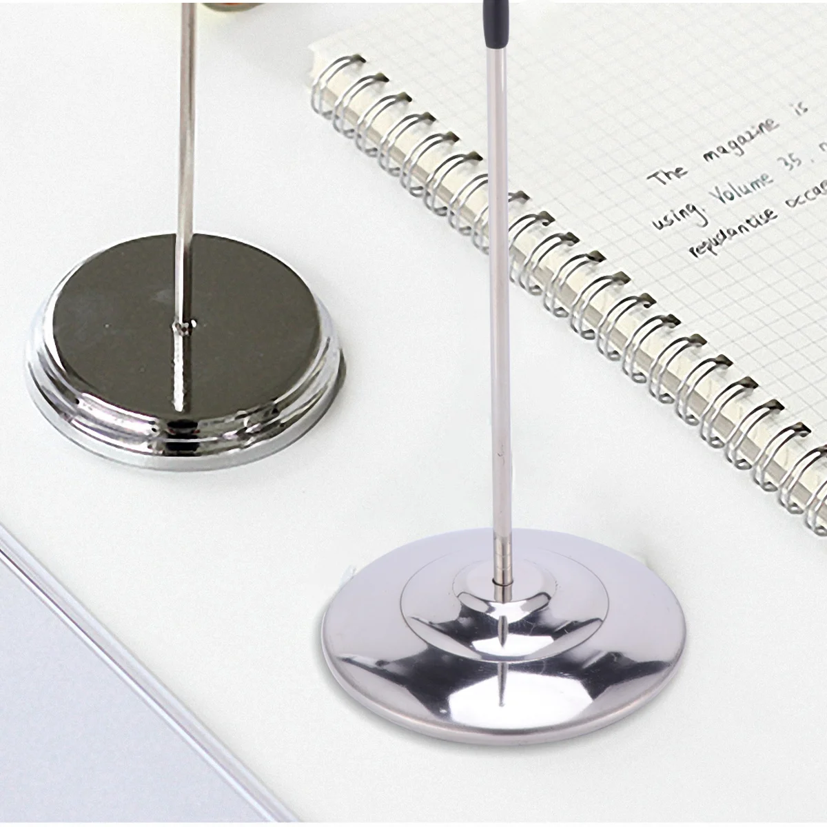 Restaurant Receipt Holder Stainless Steel Check Spindle Base Office Invoice Bill Fork Desktop Paper Memo Holder
