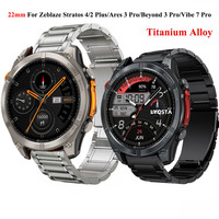 22MM Titanium Alloy Strap For Zeblaze Stratos 4/3 Pro Watchband Bracelet For Zeblaze GTR 3 Pro/VIBE 8/Beyond 3 Pro Smartwatch