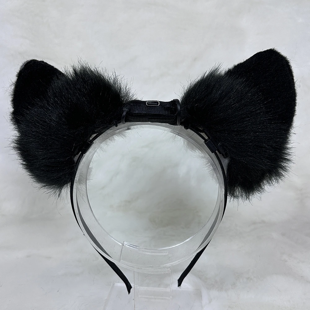 Super Cute Electric Ears: Discover Automatic and Touch - Responsive Petting Modes cosplay Cat Fox Ear Detachable, Replaceable,