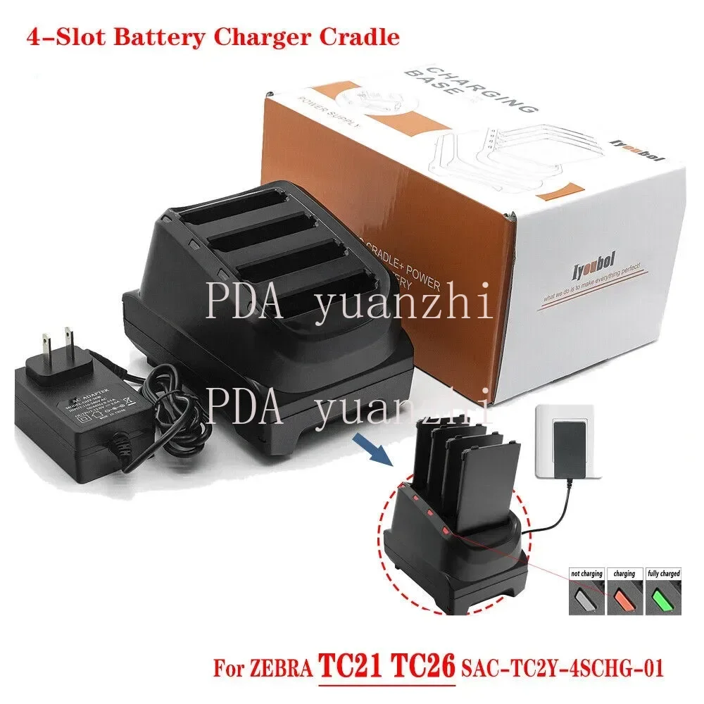 5pcs 4-Slot Battery Charger for Zebra TC21 TC26 Scanners,SAC-TC2Y-4SCHG-01