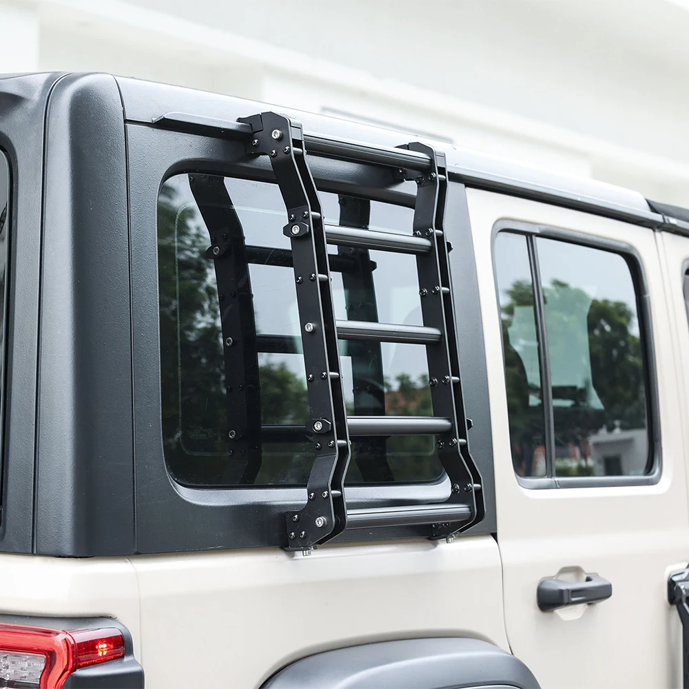 Aluminium Rear Window Ladder For Jeep Wrangler JL Side Ladder Accessories  Manufacturer