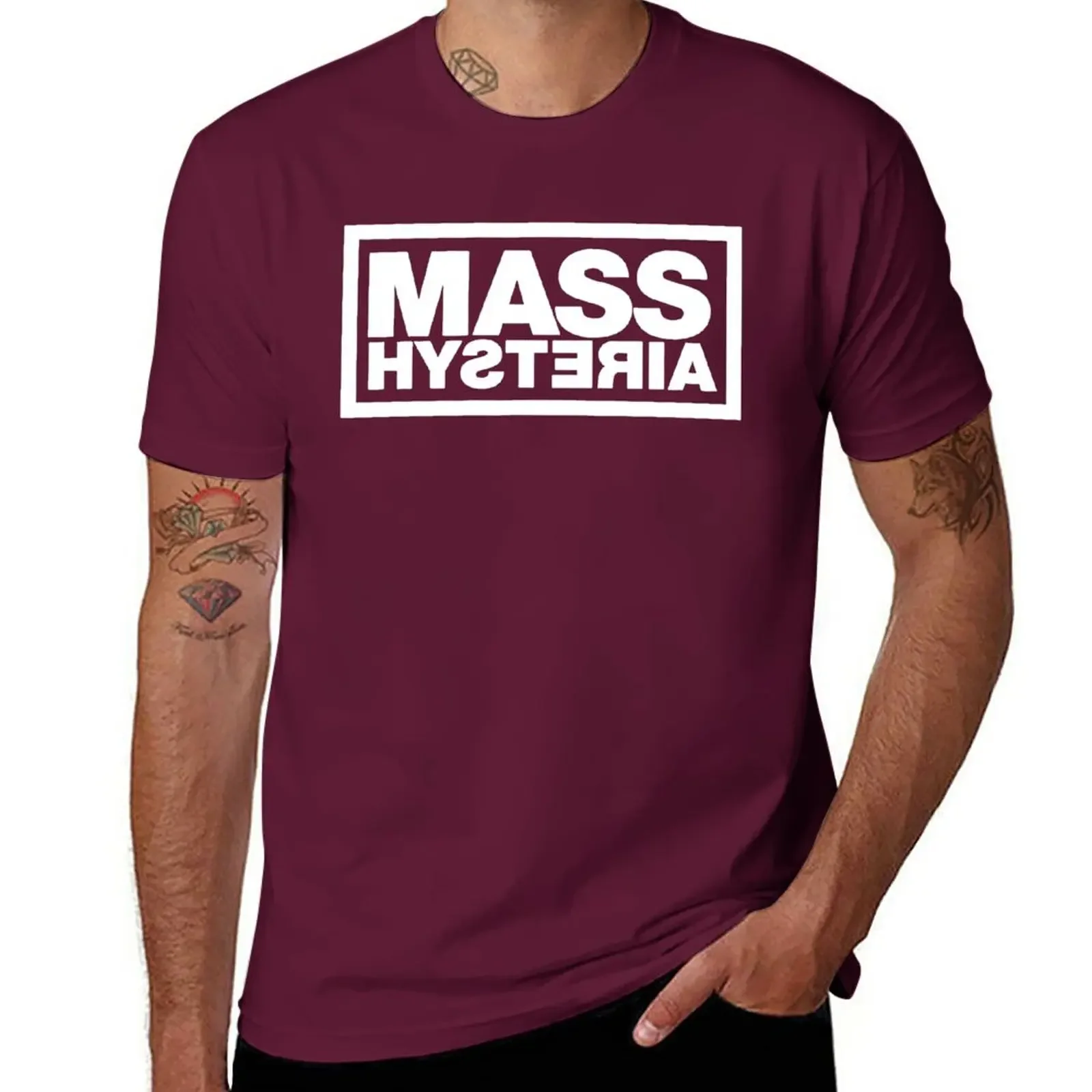 Plus size man t shirts for men graphic New Mass Hysteria Band Rock French T-Shirt harajuku graphic clothing summer funny tops