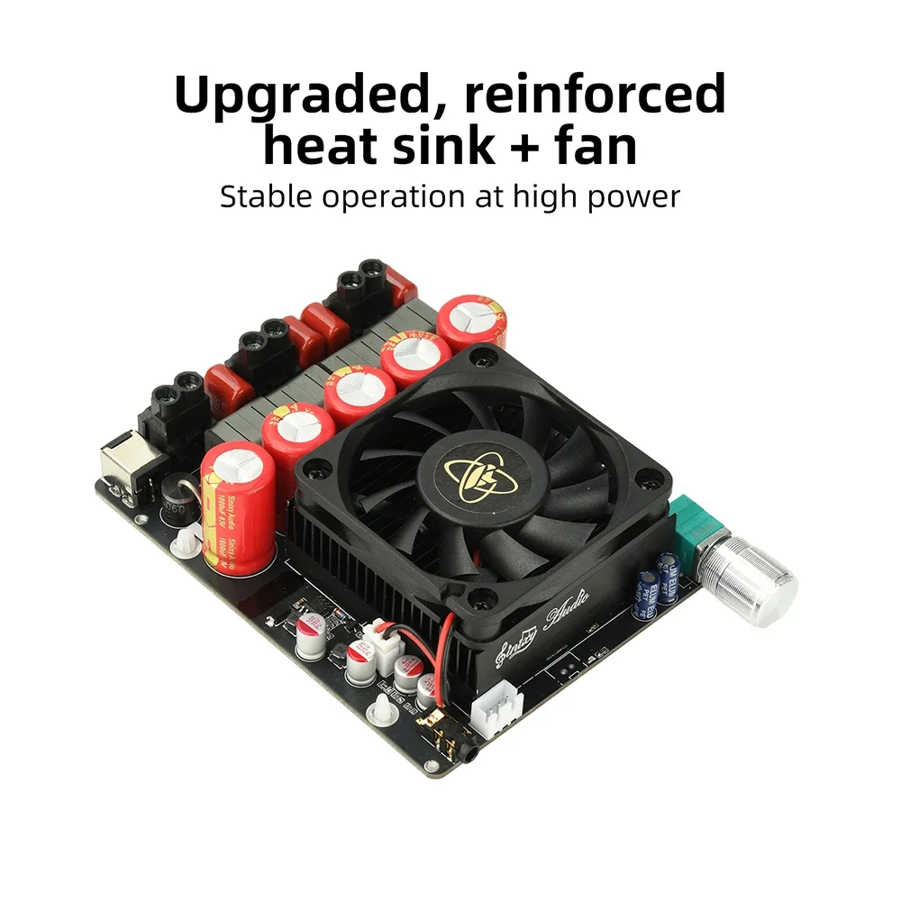 Hochleistungs-Doppelkanal-Endstufenverstärker 1200W 600W+600W DC 19-51V 10A TPA3255 Reine Endstufenschaltung mit einstellbarer Verstärkung – Detail 7