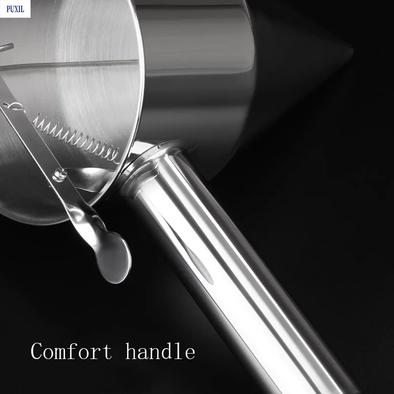 1.75L Octopus Balls Tool Baking Funnel Stainless Steel Takoyaki Dough Dispenser With Rack Adjusting Output Kitchen Hopper Tool