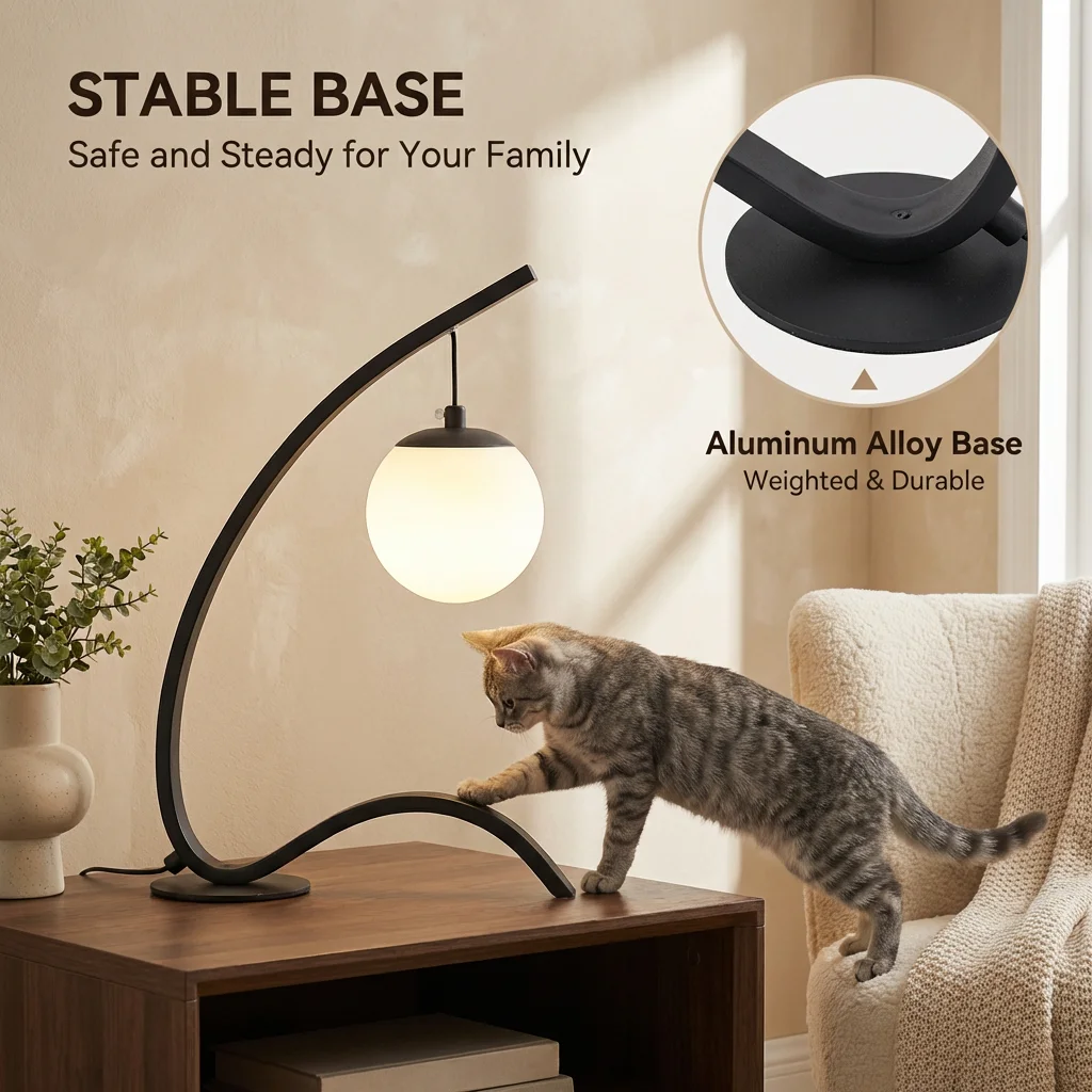 Modern Table Lamp With Three Color Switch and Infinite Dimming For Home Decoration Atmosphere Table Light For Bedside Study Home
