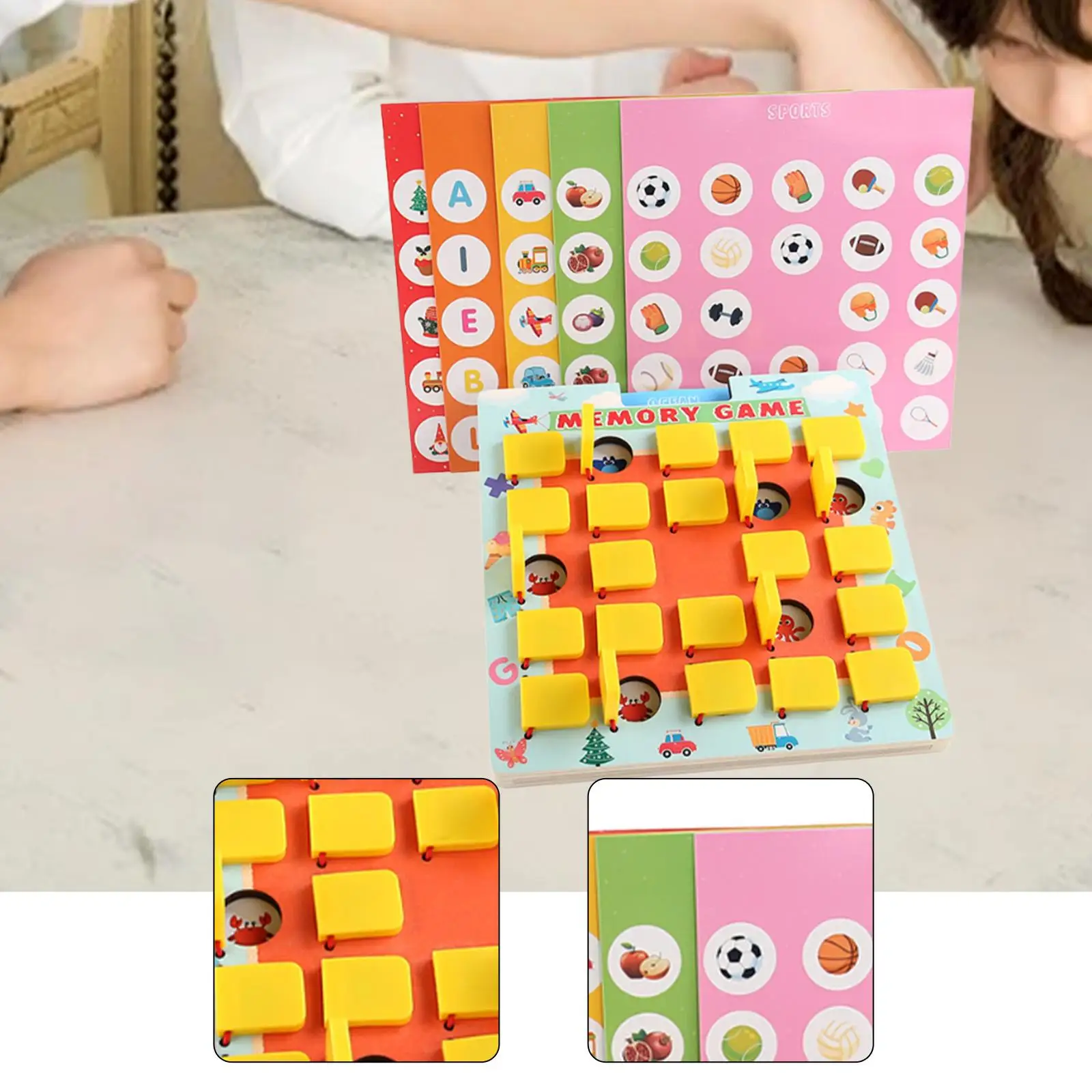 

Wooden Chess Board Game Memory Chess Game Learning Activities Pattern Cognition Desktop Toys Family Games for Leisure Holiday