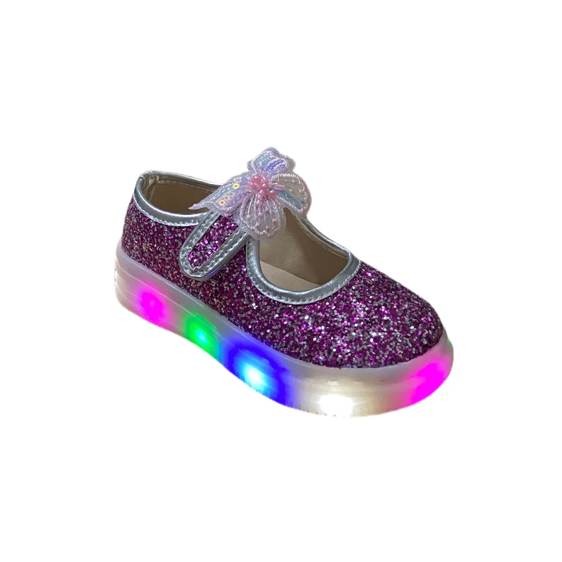 

Jinyu Children's Shoes Shine Brightly Mesh Princess Shoes Daily Wear Outdoor Camping Party Birthday Schoolgirl Shoe Gift