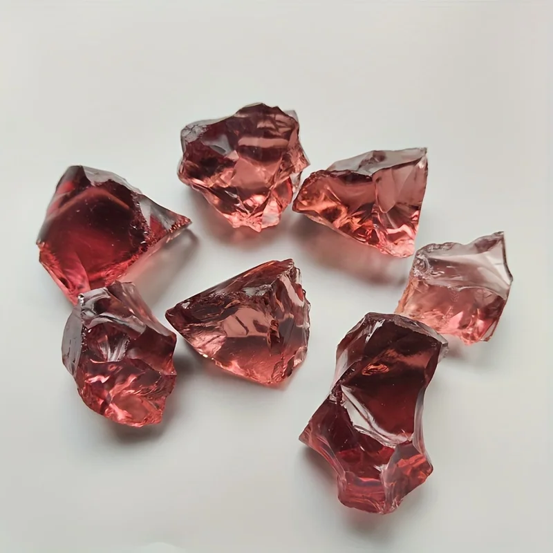 40g/100g/200g Wine red smelted quartz Crystal, Synthetic glass can be used for indoor aromatherapy stone, gem jewelry making