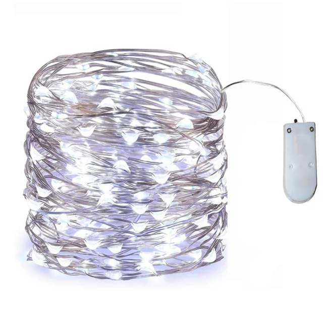 1–20 m LED-Lichterkette, Kupferdraht, sternenklare Lichterkette, batteriebetriebene Lichter für Schlafzimmer, Weihnachtsfeiern, Hochzeitsdekoration