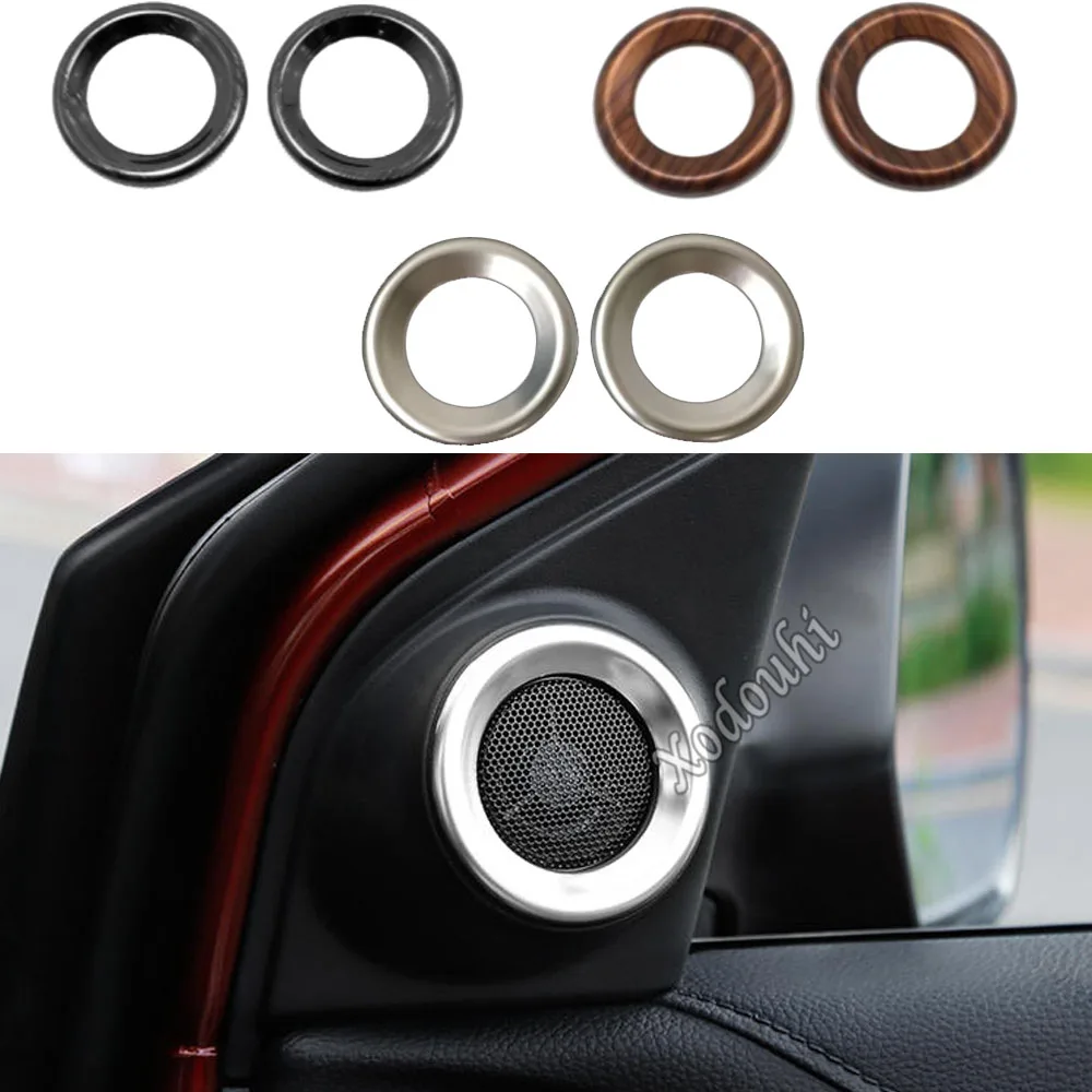

Trim Stereo Circle Inner Front Audio Speak Radio Frame Ring Round Vent Stick Lamp For Honda CRV CR-V 2017 2018 2019 2020 2021