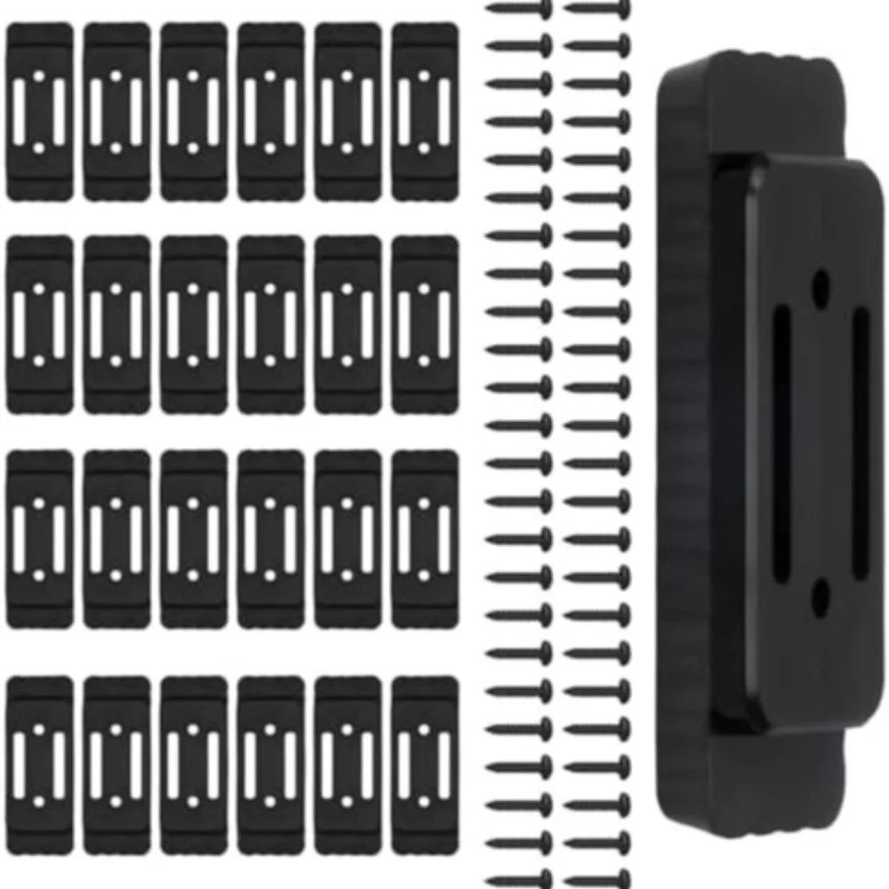 24 Pack ABS Plastic Mounting Feet With Nails For Tool Storage System Secure Installation DIY Organizer Accessories