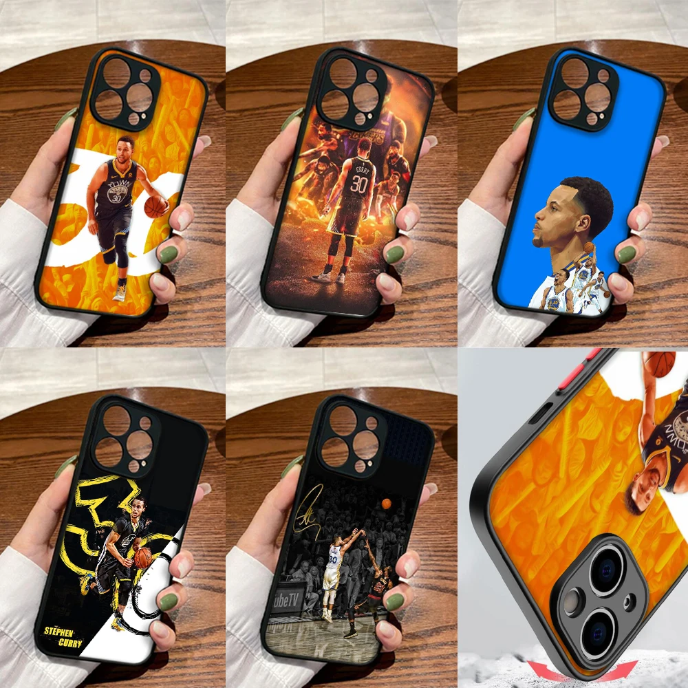 LUA87 Stephen Curry 30 dull polish Protective lens Soft Case for iPhone 15 14 Plus 13 12 11 X XS XR Pro Max Mini 8 7 Plus