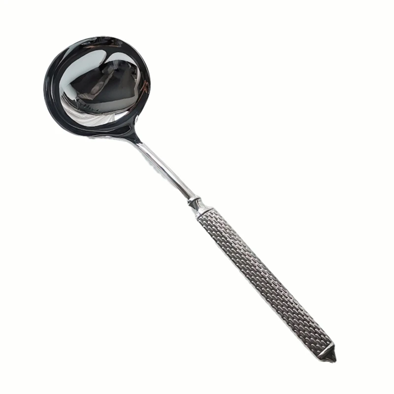 

Kitchen Soup Ladle 304 Stainless Steel Punch Metal Luminous Ladell Spoons For Serving,Cooking,Canning,11.5 Inch