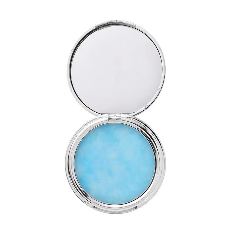 1 stücke blauer Himmel Öl langlebigen Puder kuchen mit Puff wasserdicht Puder Make-up trocken und nass Gesicht Puder