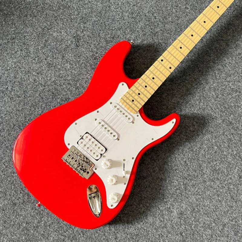 

Red STS Fortune Paulownia Wood Body Maple Fingerboard Electric Guitar Free Shipping New Year Gift Fixed Bridge