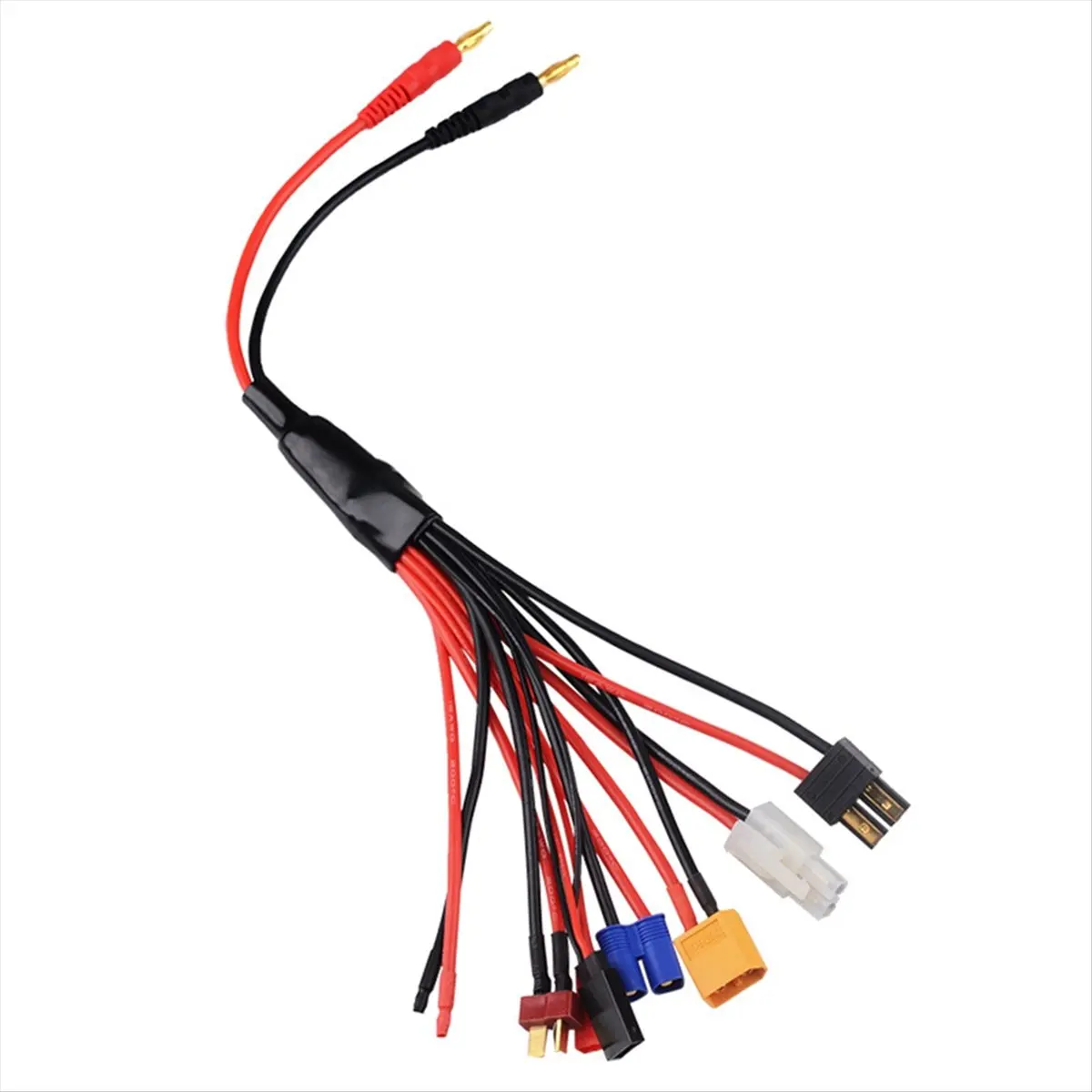 TCE Eight in One RC Lipo Battery Charger Splitter Cable Adapter Connector 4.0mm Banana Plug to JST Plug EC3 Futabas Tamiyas