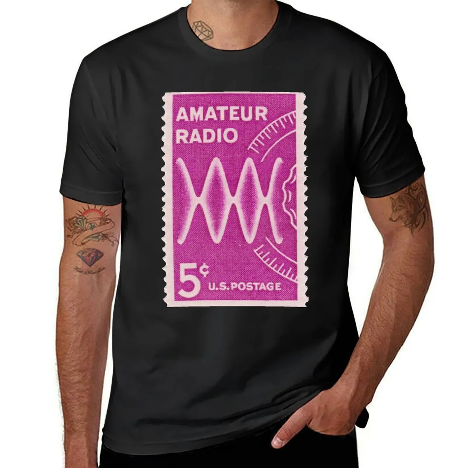 Five-cent amateur radio stamp T-Shirt Aesthetic clothing for a boy heavyweights anime clothes mens big and tall t shirts