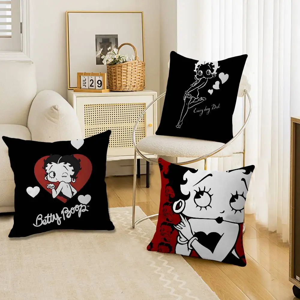Anime B-bettyS Sexy Boop Cushion Cover Inches Farmhouse Decor Home Throw Pillow Covers For Couch Decorations