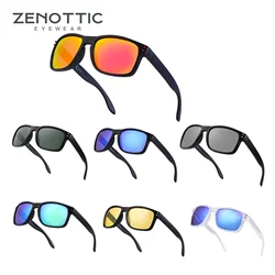 Zenottic 2024 tendência quadrado polarizado óculos de sol para unisex design clássico tons moda proteção uv400 óculos de sol masculino