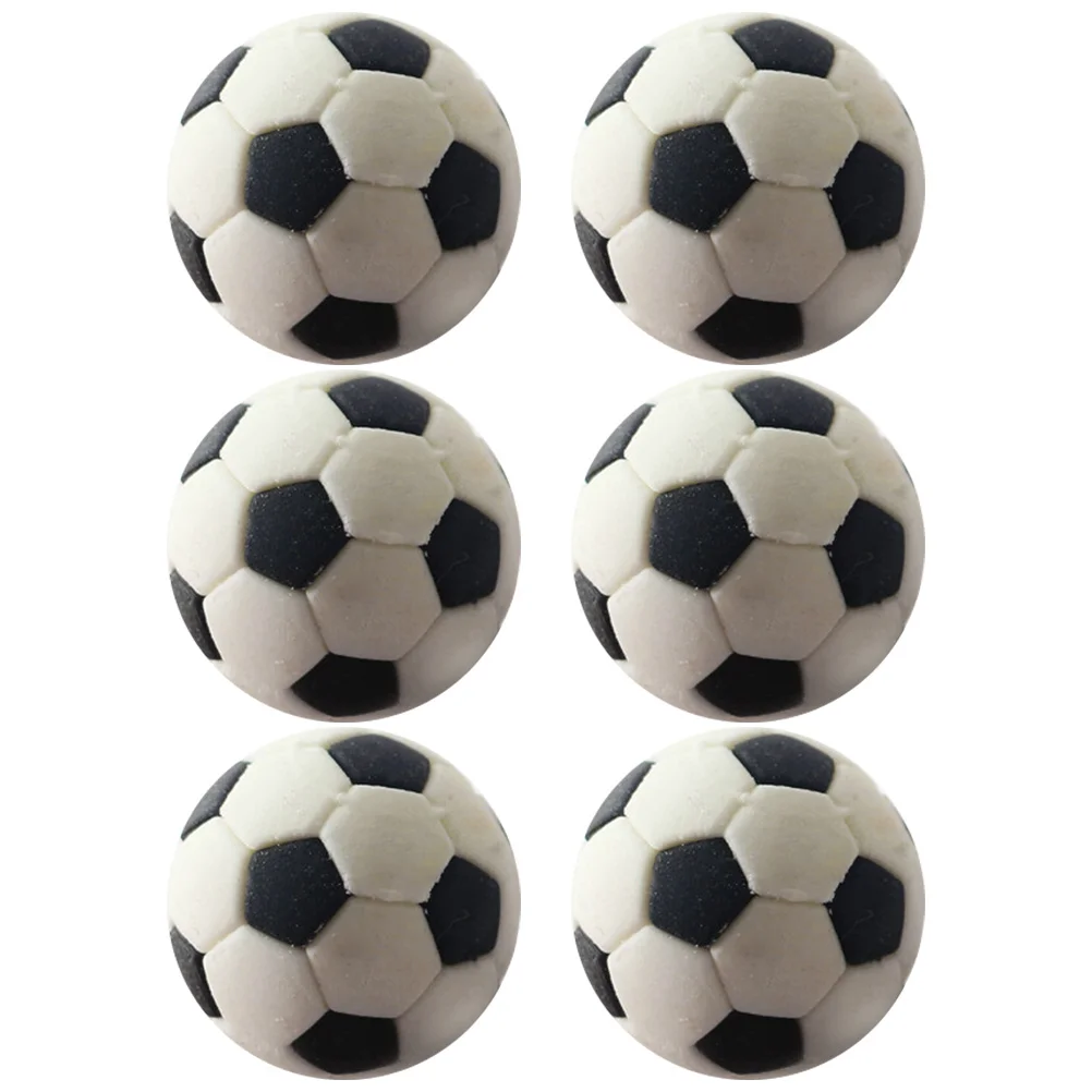 

6 Pcs Ball Model Ornaments Toys Soccer for Small Basketball Tiny Decors Rubber Mini House Sports Balls Accessories