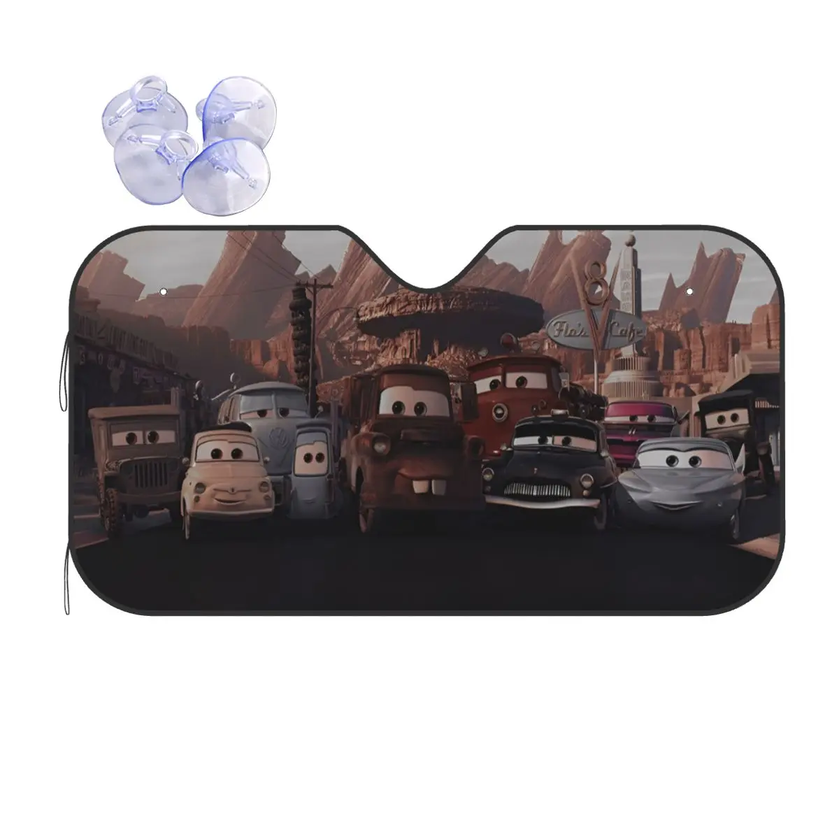 

Sally Lightning Mcqueen Sunshade Windscreen Foldable Car Front Windshield 70x130cm Car Window Windscreen Cover Sunscreen Curtain