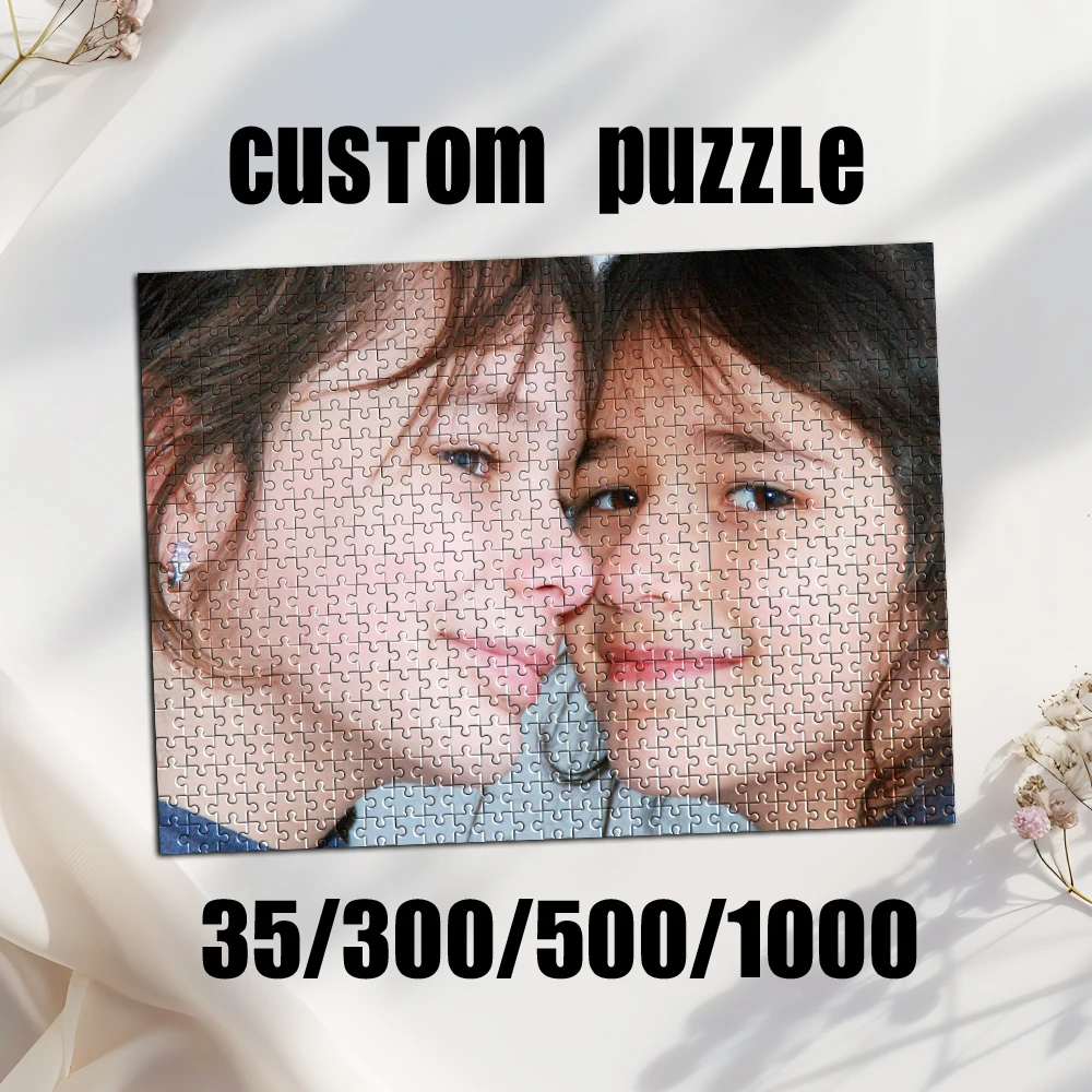 35/300/500/1000pcs Personalized Custom Photo Selfie Puzzle Memorabilia Special Occasion Celebration Room Decoration