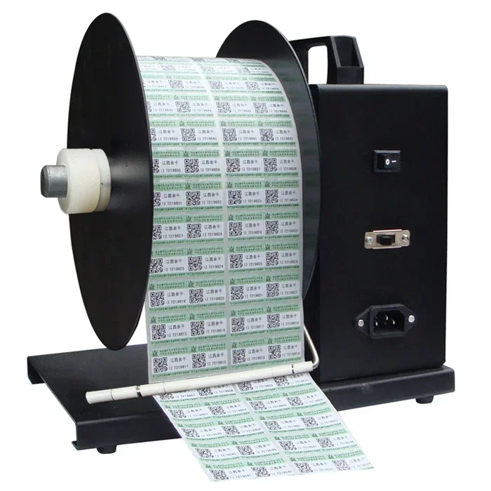 210mm  Automatic Sticker Label Rewinder rewinding machine For Barcode Printer