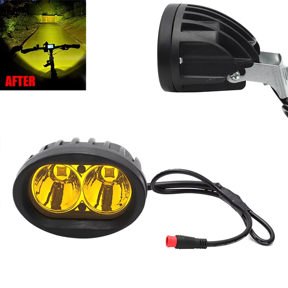 전자 자전거 출력 LED 헤드 라이트 적합 Rad 파워 자전거 미니 로버 확장 러너 플러그 앤 플레이 오프로드 차량 자전거 조명 업그레이드 높음