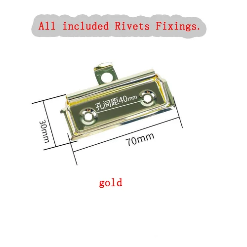 Imagen 2 del producto Clips para Portapapeles de acero inoxidable, 2 piezas, negro, plata, bronce, oro rosa, 7, 10, 12cm, resorte de acero inoxidable pesado montable