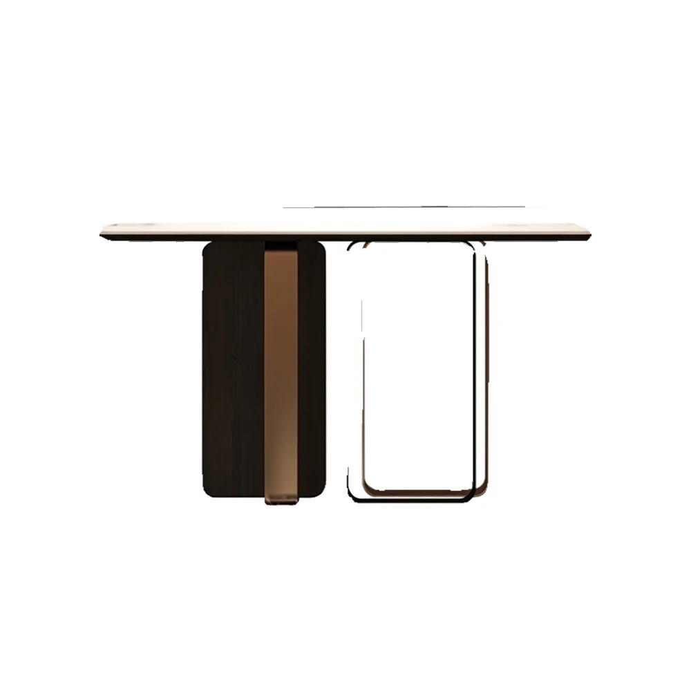 Table de Couloir Simple et Élégante, Table d'Angle au Design Moderne, Meubles de Console