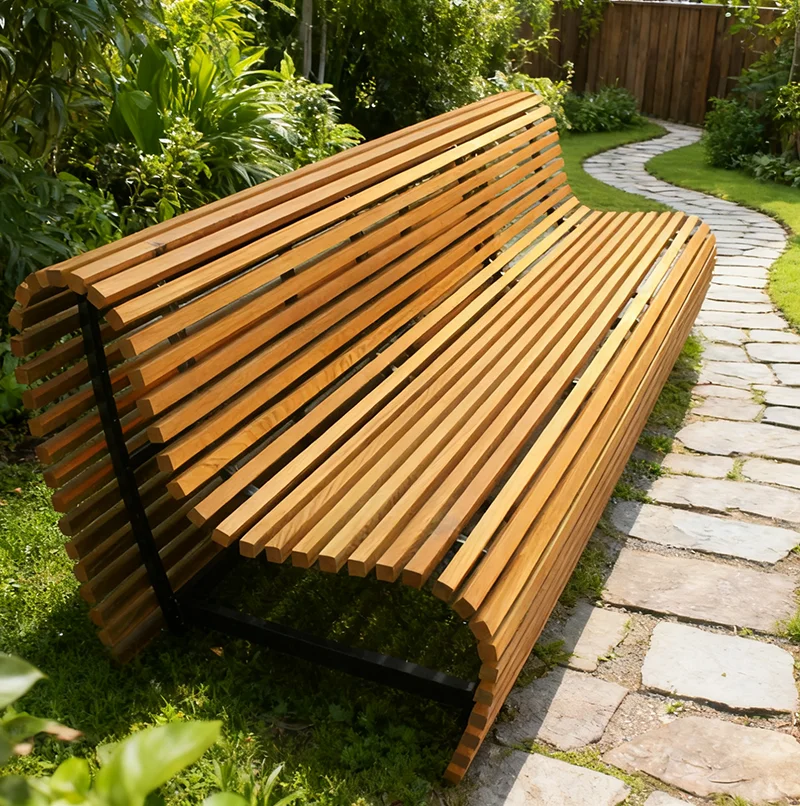 

Роскошная уличная скамья для сада, коммерческого использования, патио или парка, деревянное кресло